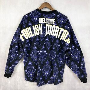 Disney Haunted Mansion Spirit Jersey Top Adult Medium Welcome Foolish Mortals